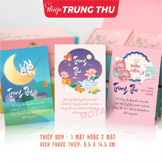 Thiệp trung thu, tết giằm trung thu nhiều mẫu đẹp kt 9,5x14,5cm BO12