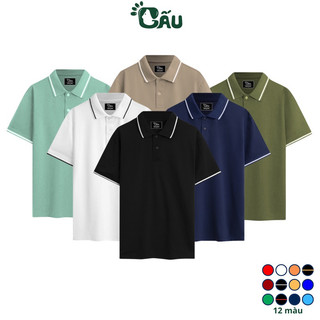 Áo thun Polo GẤU 194 vải cá sấu Viền poly thoáng mát, co dãn 4 chiều, sang trọng lịch lãm, form gerular fit - 1 Sọc