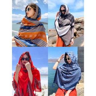 Khăn choàng đi biển chống nắng vintage thổ cẩm, khăn boho 4 mùa thời trang - Hàng Loại 1