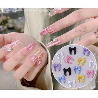 Charm nơ nhiều màu-nơ dài trang trí móng tay bán lẻ 1 cái