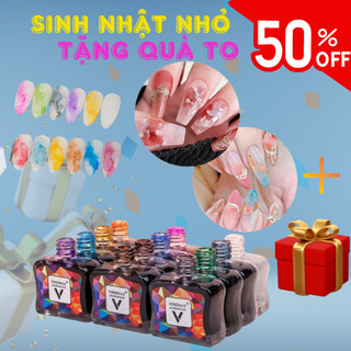 Set Loang Cồn  12 Màu VINIMAY Làm Móng  Chai 15ml  CHANH NAIL
