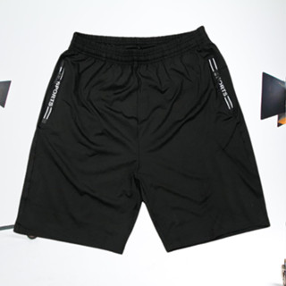 Quần đùi nam thể thao vải thun lạnh (40-120KG) BIGSIZE thoáng mát 2 túi khóa kéo co dãn 4 chiều