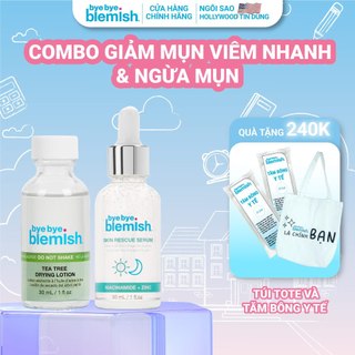  Chấm Mụn Tràm Trà và Serum 9,9% Niacinamide Bye Bye Blemish 30ml giúp giảm mụn, mờ vết thâm cho da dầu