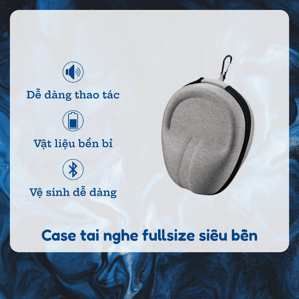 [Giá hủy diệt] [Ảnh thật] Hộp đựng tai nghe headphones, tai nghe chụp tai fullsize thích hợp mọi loại tai nghe