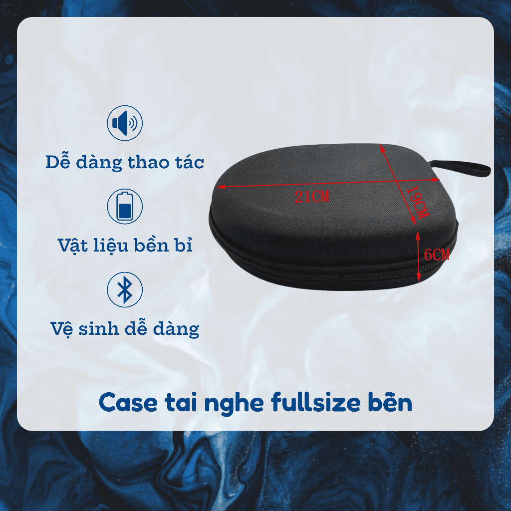 [Giá hủy diệt] [Ảnh thật] Hộp đựng tai nghe headphones, tai nghe chụp tai fullsize thích hợp mọi loại tai nghe | BigBuy360 - bigbuy360.vn
