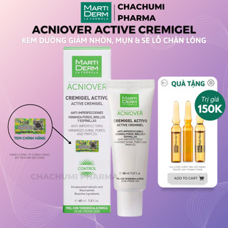Kem dưỡng martiderm acniover active cremigel giảm nhờn, mụn & se lỗ chân lông (40ml)