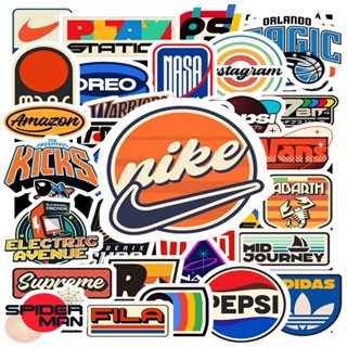  Combo 50 Sticker Retro Brand chống nước sticker dán laptop điện thoại đàn guitar mũ bảo hiểm vali 
