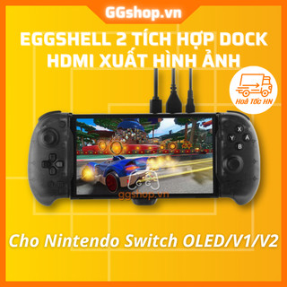 Tay cầm eggshell controller 2 tích hợp dock hdmi cho nintendo switch oled/v1/v2 chính hãng dobe