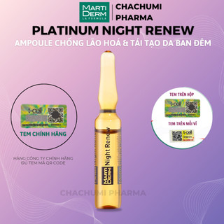 Martiderm platinum night renew ampoule chống lão hoá & tái tạo da ban đêm (Lẻ ống)
