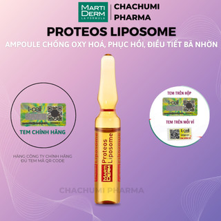 ống lẻ martiderm proteos liposome - ampoule chống oxy hoá, phục hồi, điều tiết bã nhờn