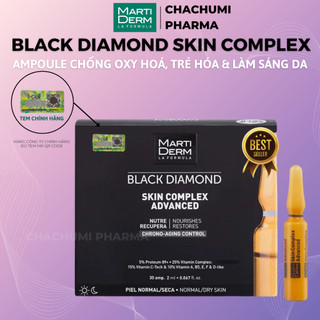 Martiderm black diamond skin complex ampoule chống oxy hoá, trẻ hóa & làm sáng da 15% vitamin C
