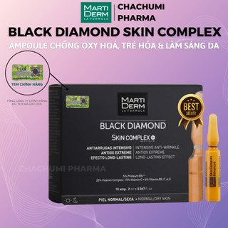 [Hộp Full 10 ống] Martiderm black diamond skin complex ampoule chống oxy hoá, trẻ hóa & làm sáng da