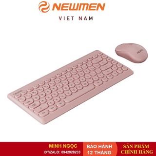 Bàn phím không dây newmen d928 pink màu hồng - hàng chính hãng bh 2 năm