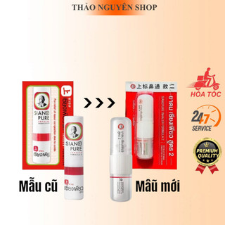 Ống hít đỏ thông mũi ông già siang pure 2 Đầu Thái Lan, ống hít ông già Siang Pure Oil