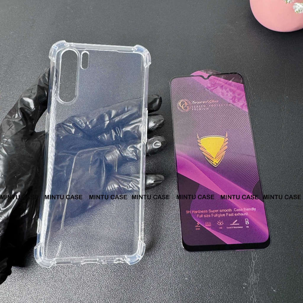 Ốp lưng và cường lực Oppo A91 (2020 ) / Reno 3 / OPPO A91 / OPPO Reno3 - loại trong suốt chống sốc