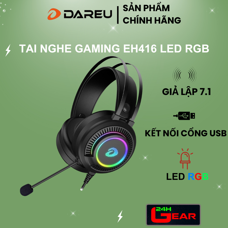 Tai nghe DAREU EH416 RGB LED ( Kết nối 1 cổng USB)