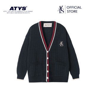  Áo ATYS®  2-LINE KNIT COTTON CARDIGAN 