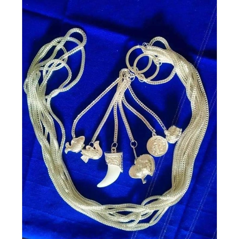 [Ship hỏa tốc HN] Xà tích móng đào 4 dây, mẫu dây vuông, mẫu bạc xưa dân tộc Thái, tày, nùng