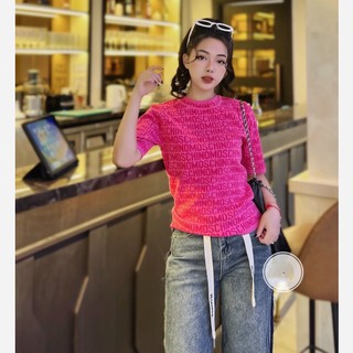Áo len nữ mongtoghi Marila's chữ Hồng len Quảng Châu mềm mịn cao cấp