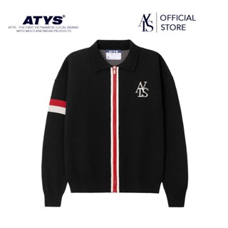 Áo ATYS® TRI-COLOR ZIPPED KNIT COTTON BLOUSON JACKET