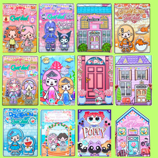 Toca Life World Bộ Sách Giấy Toca Boca DIY Yên Tĩnh Cho Nhà Búp Bê búp bê giấy ngôi nhà búp bê nhà búp bê giấy tocaboca2