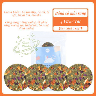 Bánh cỏ mài răng rau củ Yee cho hamster, thỏ, bọ, sóc...