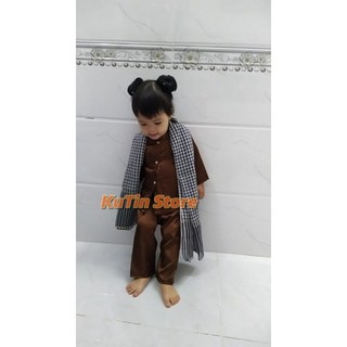 Bà ba nông dân nâu cho bé (8-45kg) - PHI LỤA