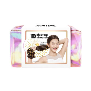 Túi đựng mỹ phẩm hologram trong suốt HaloGram in họa tiết Pantene