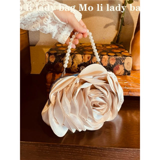 Túi xách đi tiệc Clucth cầm tay hoa hồng to kiêu sa nhập khẩu loại 1 fullbox 3 dây đeo