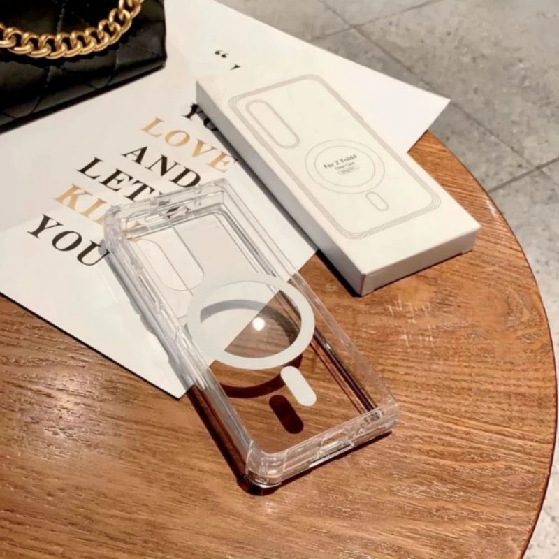 Ốp lưng trong suốt cho samsung galaxy Z fold 6 viền tpu chống sốc hỗ trợ sạc không dây