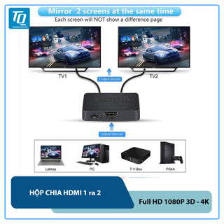 Dây Cáp Chia Cổng HDMI 1 Cổng Vào 2 Cổng Ra 4K