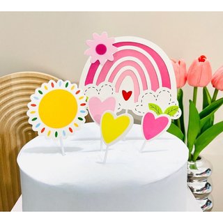 Set giấy mặt trời trang trí bánh kem