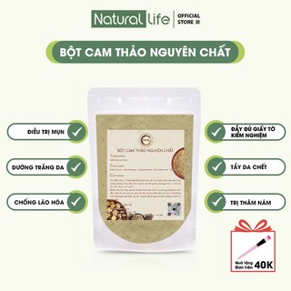 Bột cam thảo nguyên chất, tắm trắng, đắp mặt, dưỡng da - natural life