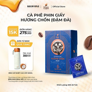 Cà Phê Hương Chồn (Đậm Đà) Phin Giấy Hộp 60gr (6 Túi) Không Đường Sữa - Cafe Chồn Chính Hãng Ban Me Gold - Honee Coffee