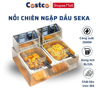 Bếp chiên nhúng điện SEKA Sunny 6L, 12L inox cao cấp chiên ngập dầu bảo hành 12 tháng