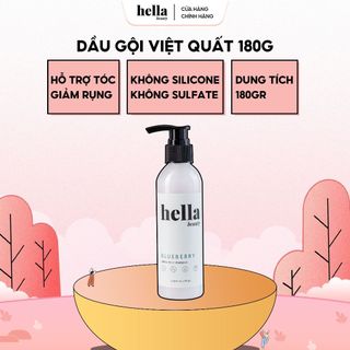 Dầu Gội Giảm Rụng Blueberry 180g Hella Beauty Cho Da Dầu, Giảm Bết Phục Hồi Hư Tổn, Dưỡng Tóc Mềm Mượt