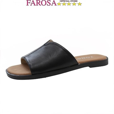 Dép quai ngang nữ FAROSA -TH48 dép nữ đế bệt quai bản to phong cách thời trang