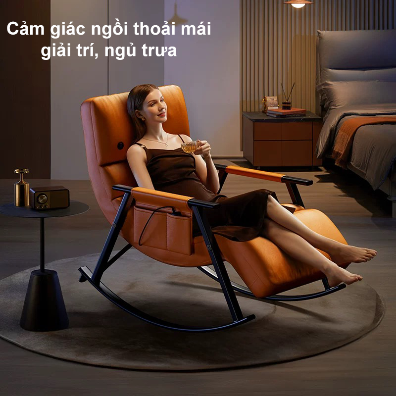 ALVIN Ghế Lười Thư Giãn Ghế Bập Bênh Đôi Có Gác Chân, Ghế Sofa Lười Khung Thếp, Đêm Bông Cao Cấp | BigBuy360 - bigbuy360.vn