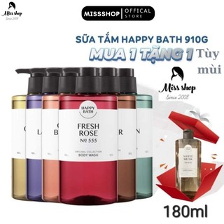 SỮA TẮM HAPPY BATH MẪU MỚI 2022 910ML CÓ AHA GIÚP SE KHÍT LỖ CHÂN LÔNG