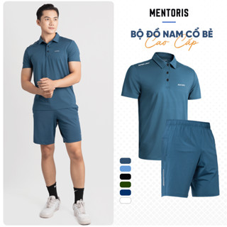 Bộ đồ thể thao nam Cổ Bẻ Cao Cấp Mentoris. vải thun lạnh, siêu cao giãn, thấm hút mô hồi MBP0103