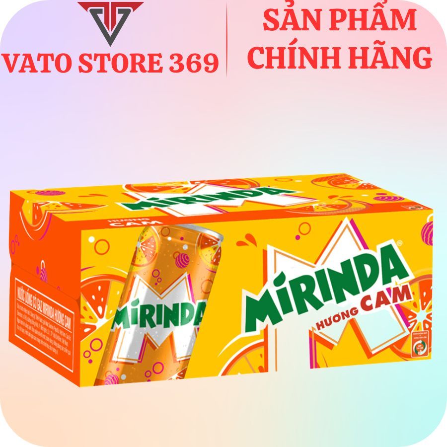 Nước ngọt có ga MIRINDA cam lon 320ml