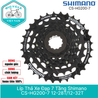 Líp thả xe đạp 7 tầng shimano cs-hg200-7 12-28t/12-32t