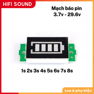 Mạch báo dung lượng pin 1s-8s dc 3.7 - 29.6v