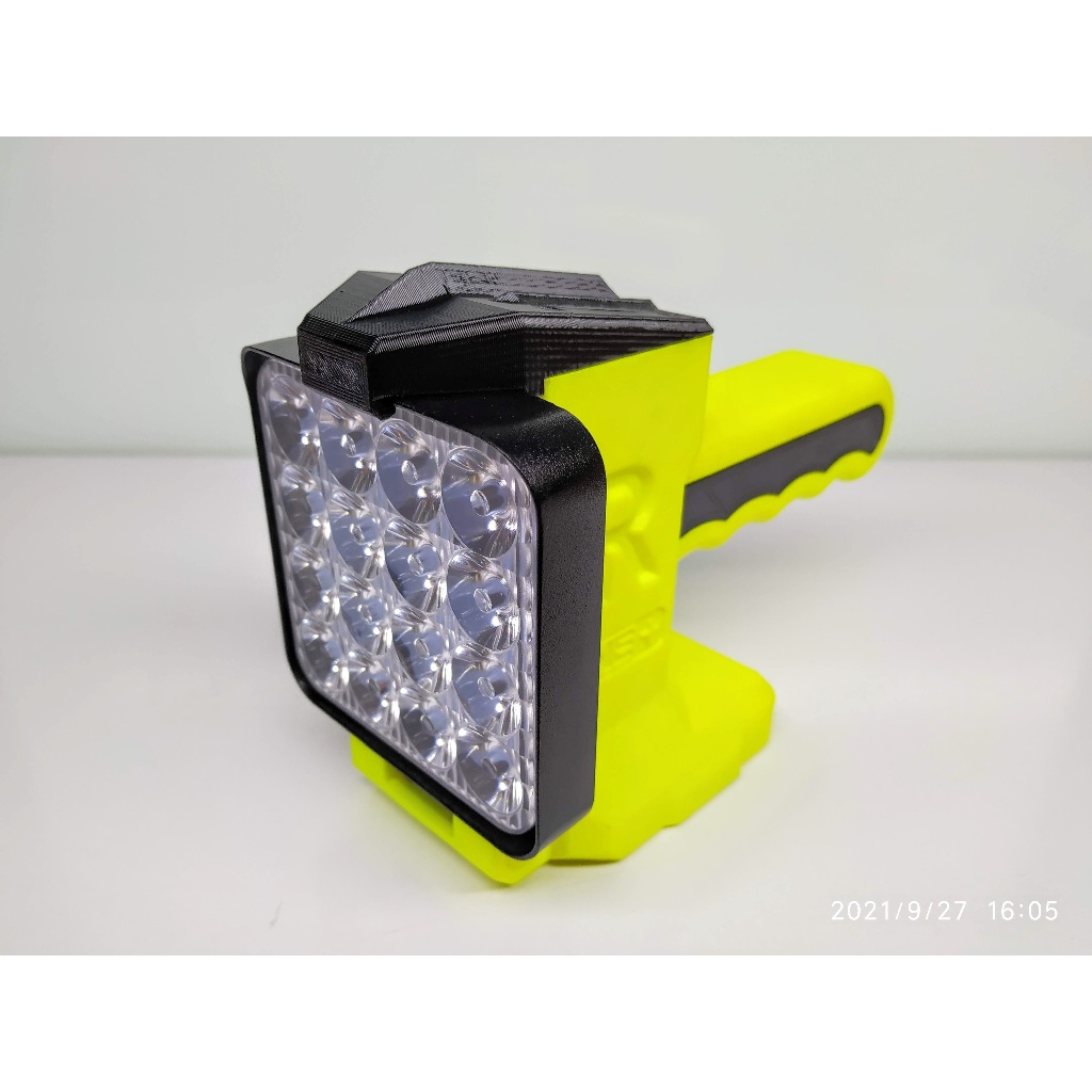 (IN3DSHOP) Đèn LED Cầm tay siêu sáng dùng pin Ryobi 18v có cổng USB sạc nhanh sạc điện thoại