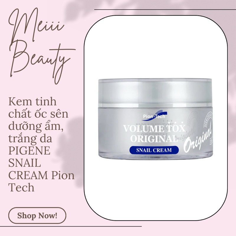 Kem tinh chất ốc sên dưỡng ẩm, trắng da PIGENE SNAIL CREAM Pion Tech