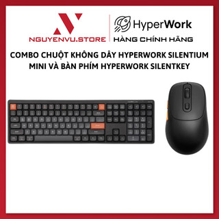 Combo Chuột không dây HyperWork Silentium Mini và Bàn phím HyperWork SilentKey - Hàng Chính Hãng