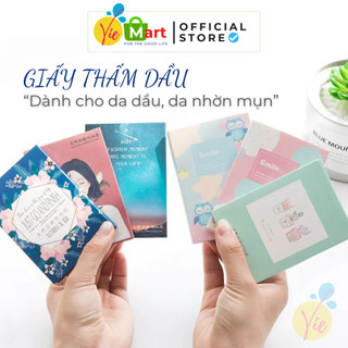 Giấy thấm dầu da mặt gói 50 miếng - Thấm hút dầu thừa tốt cho da dầu & da nhờn mụn