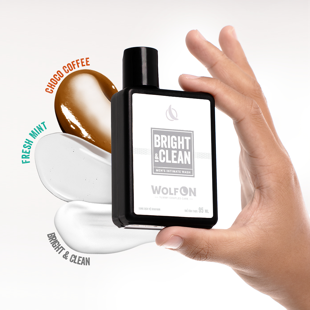 Dung Dịch Vệ Sinh Nam Giới Wolf ON Hương Thơm Nam Tính Khử Mùi Sạch Khuẩn 95ml