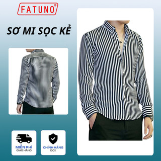 Áo sơ mi nam kẻ sọc đen trắng body trơn mát chất vải xịn mát chống nhăn mẫu mới về hot năm nay
