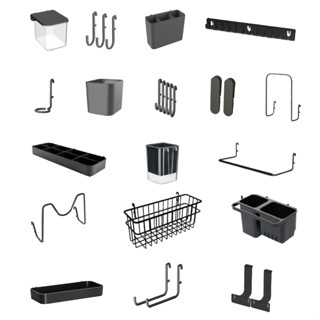 Phụ kiện pegboard dành cho bảng gỗ treo tường hoặc bảng pegboard nhựa dày 4mm hoặc 5mm hoặc 6mm